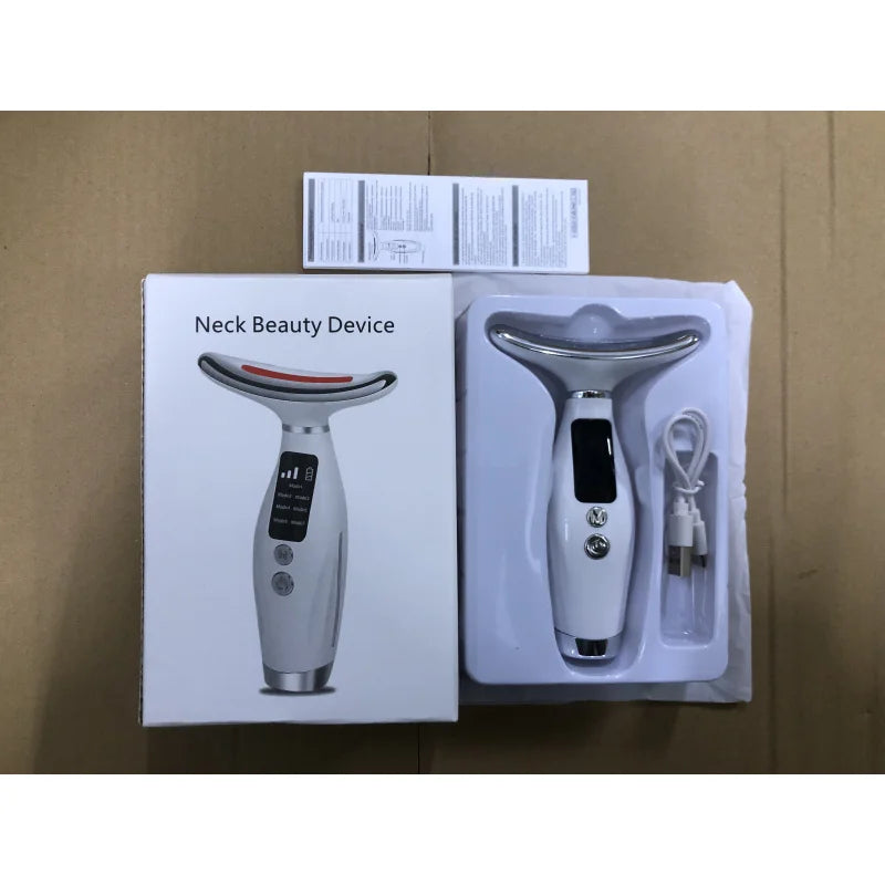 7-Color LED Face & Neck Vibration Massager