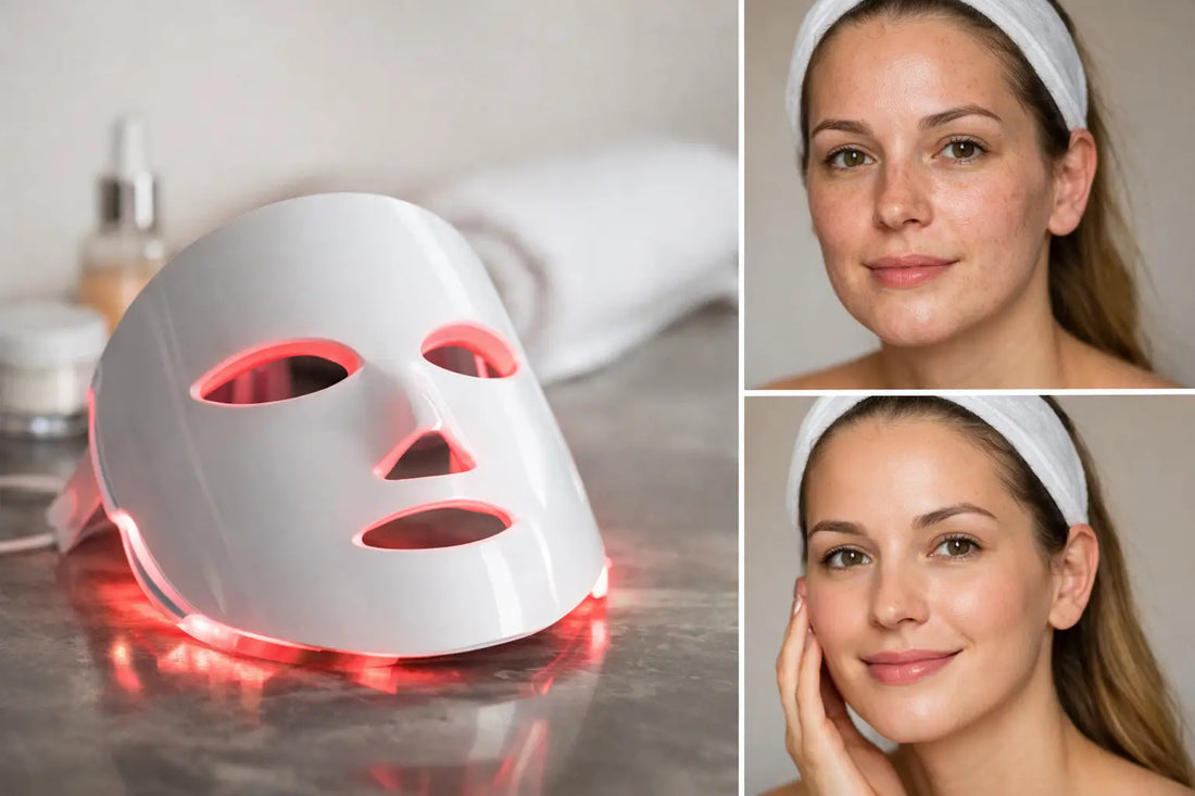 At-Home LED Light Therapy Mask Before and After