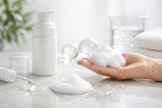 Hyaluronic Acid Foam Cleanser Routine Steps