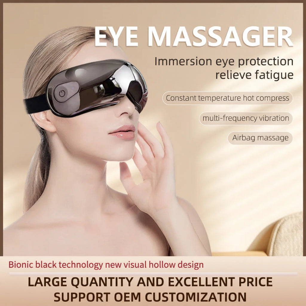 Zora Terapéutica Zora Smart Heated Eye Massager with air pressure and music for relaxing eye care therapy.