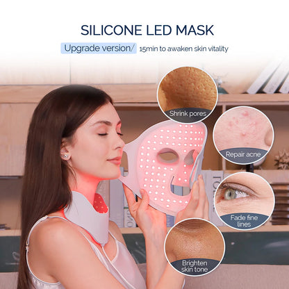 7-Color LED Face & Neck Light Therapy Mask