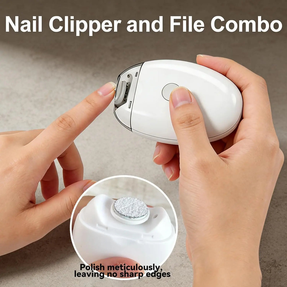 3-Speed Electric Nail Trimmer with LED Light