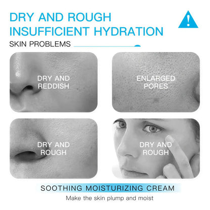 Zora B5 Comfort Face Cream with Panthenol, a moisturizing cream for smooth, hydrated skin in a white and blue jar.