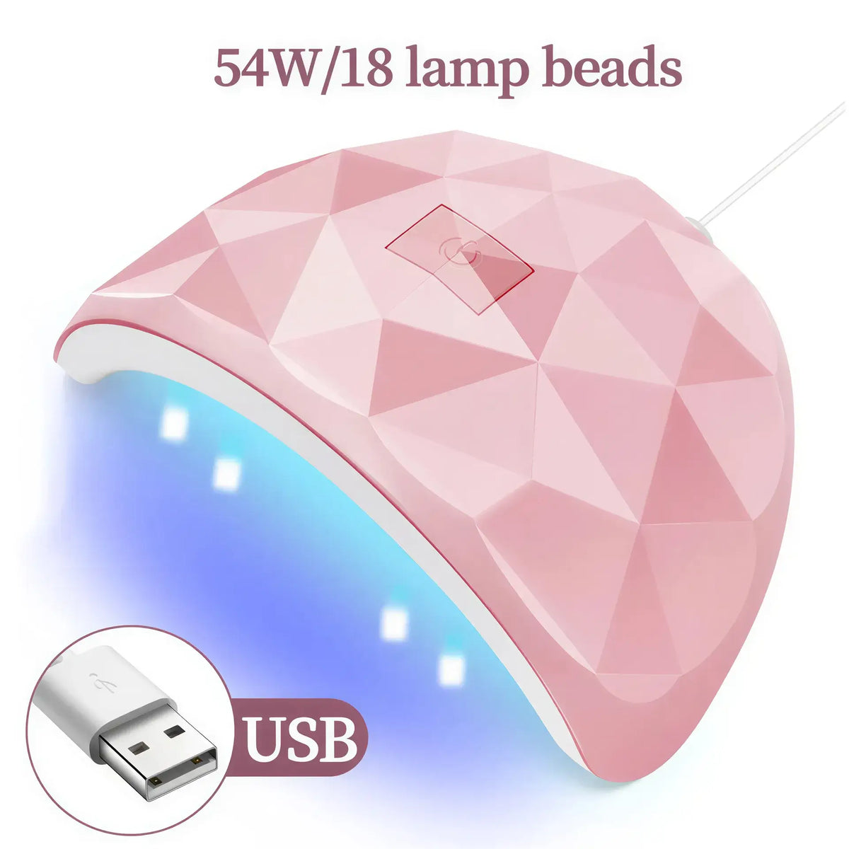 Zora LED Gel Nail Curing Lamp for professional and at-home nail care, compact design with multiple curing settings.