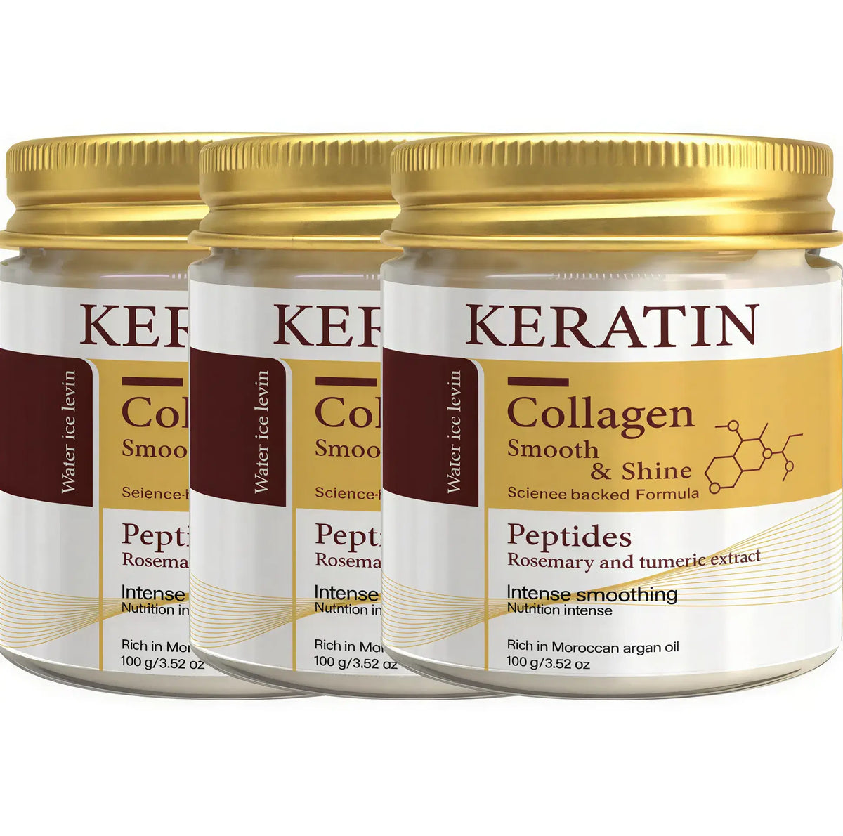Zora Keratin and Collagen Rosemary Hair Mask for deep conditioning and hair care, shown in a sleek black jar.