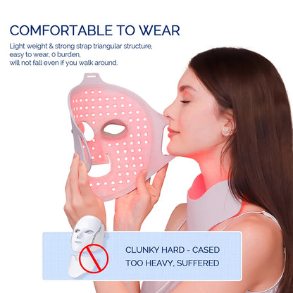 7-Color LED Face & Neck Light Therapy Mask