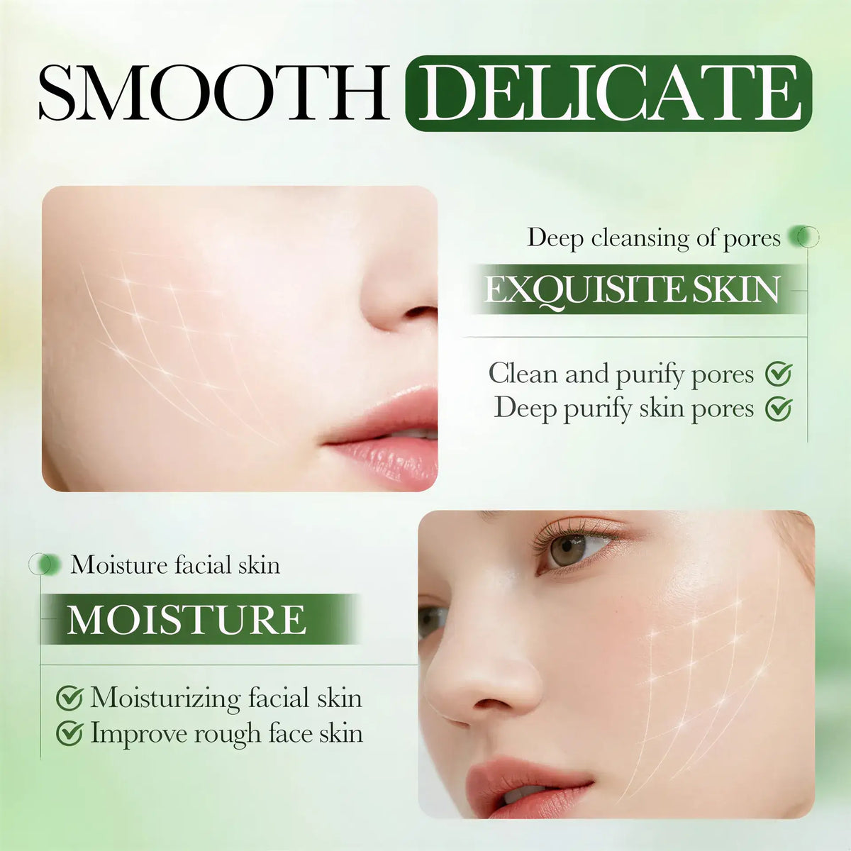 BIOAQUA Zora Centella Facial Cleansing Mousse with Brush, gentle daily skincare cleanser for clear, refreshed skin.
