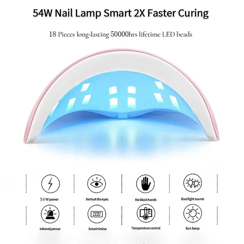 Zora LED Gel Nail Curing Lamp for professional nail care, compact device with multiple curing light beads for quick gel nail drying.