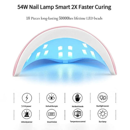 Zora LED Gel Nail Curing Lamp for professional nail care, compact device with multiple curing light beads for quick gel nail drying.