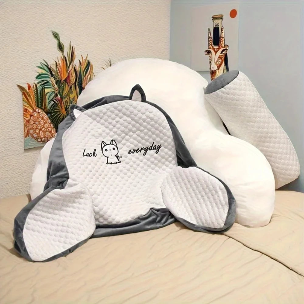 Zora adjustable reading backrest pillow with supportive cushion and fabric cover, ideal for comfortable reading or lounging.