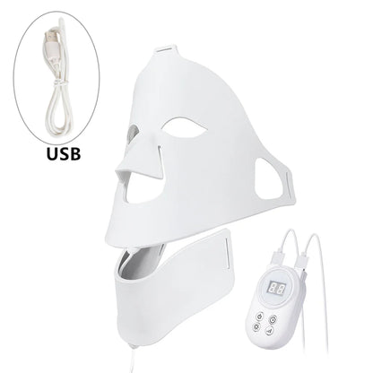 7-Color LED Face & Neck Light Therapy Mask