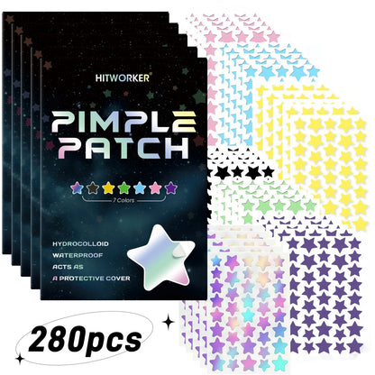 Zora star-shaped skin care patches for blemish coverage, shown on a clear background, designed for spot treatment and skin care.