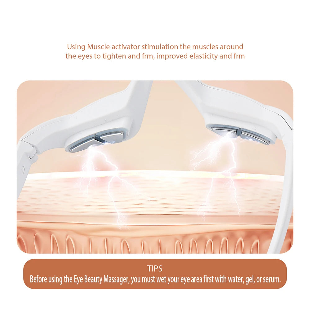 Zora 3D Eye Relaxation Massager wearable eye care device showing its sleek design and adjustable straps for soothing eye massage.