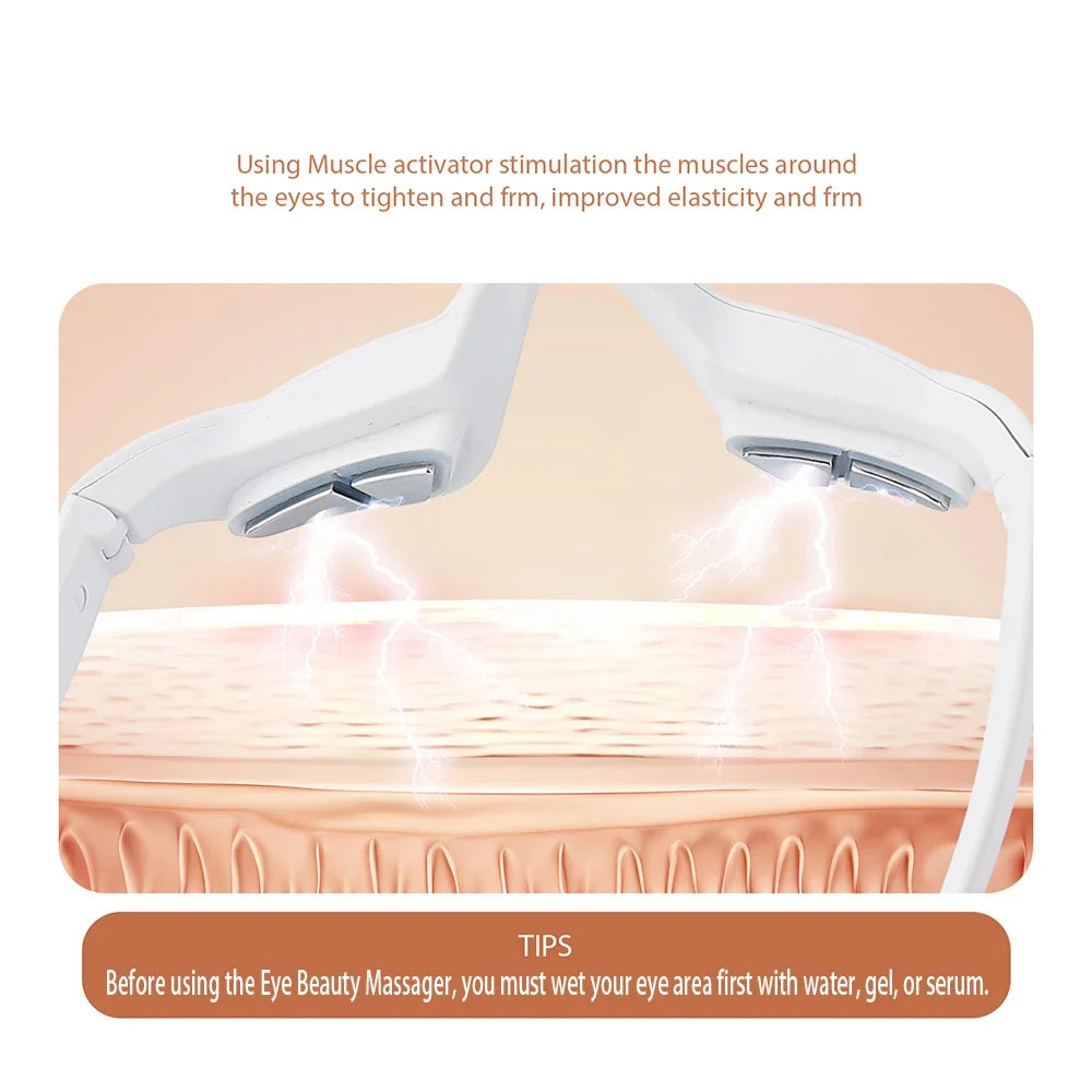 Zora 3D Eye Relaxation Massager wearable for eye care, showing the sleek, ergonomic design of the eye massager device.