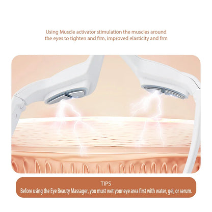 Zora 3D Eye Relaxation Massager wearable for eye care, showing the sleek, ergonomic design of the eye massager device.