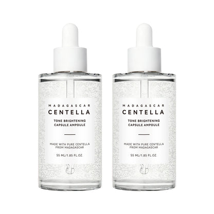 Zora Madagascar Centella Comfort Serum in a clear glass bottle with dropper, designed for soothing and hydrating facial skincare.