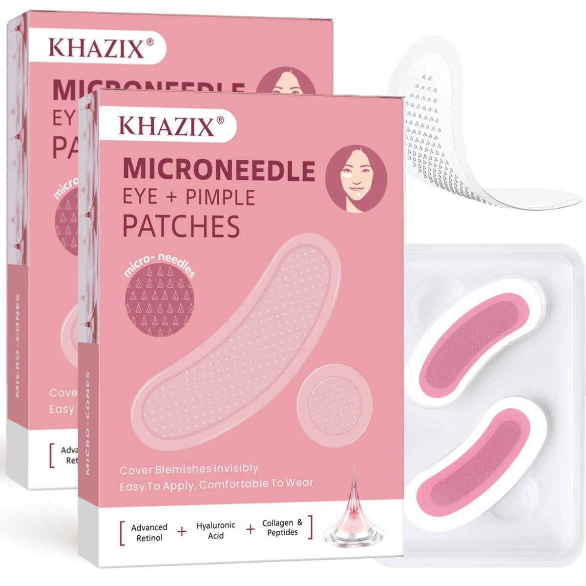 Retinol Microneedle Eye Patches with Hyaluronic Acid
