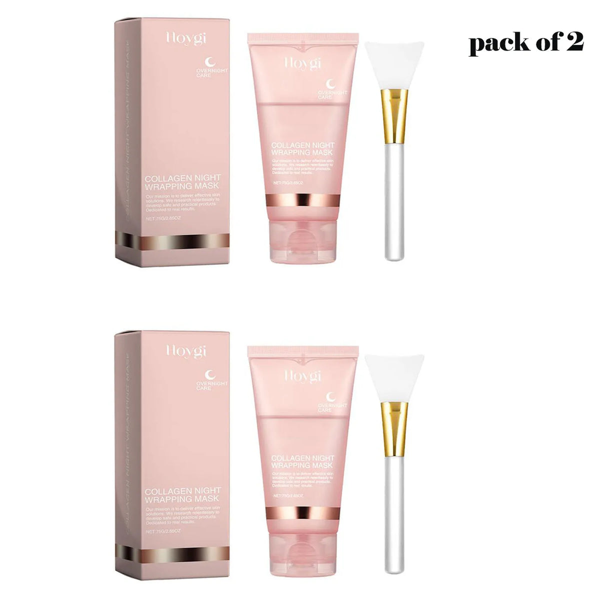 Zora collagen overnight peel-off face mask on a skincare display, showing clear, smooth texture for facial rejuvenation.
