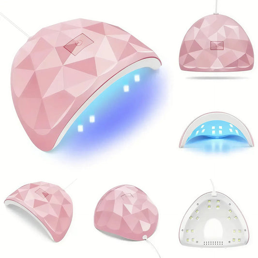 Zora LED Gel Nail Curing Lamp for professional nail care, showcasing the sleek black device with LED lights for gel nail curing.
