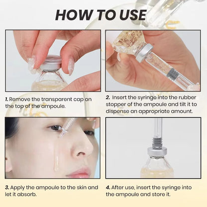 Zora Peptide Hydrating Face Ampoule in a glass dropper bottle, designed for skincare and facial serum hydration.