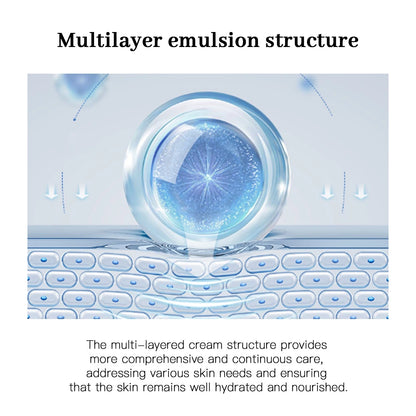 Zora 345 Soothing Moisturizer in a sleek jar, smooth cream texture visible, designed for hydrating and calming skin.