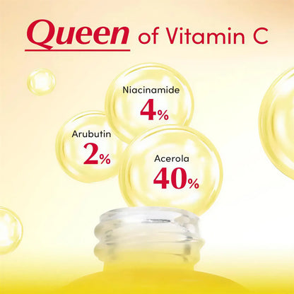 Zora Vitamin C and Niacinamide face serum bottle with dropper, featuring hyaluronic acid for glowing skin.