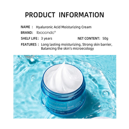 Zora Hyaluronic Acid Gel Moisturizer in a clear jar, showcasing its smooth, hydrating skincare formula.