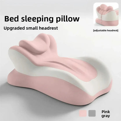 Zora ergonomic memory foam wedge pillow with supportive design for improved comfort and spinal alignment.