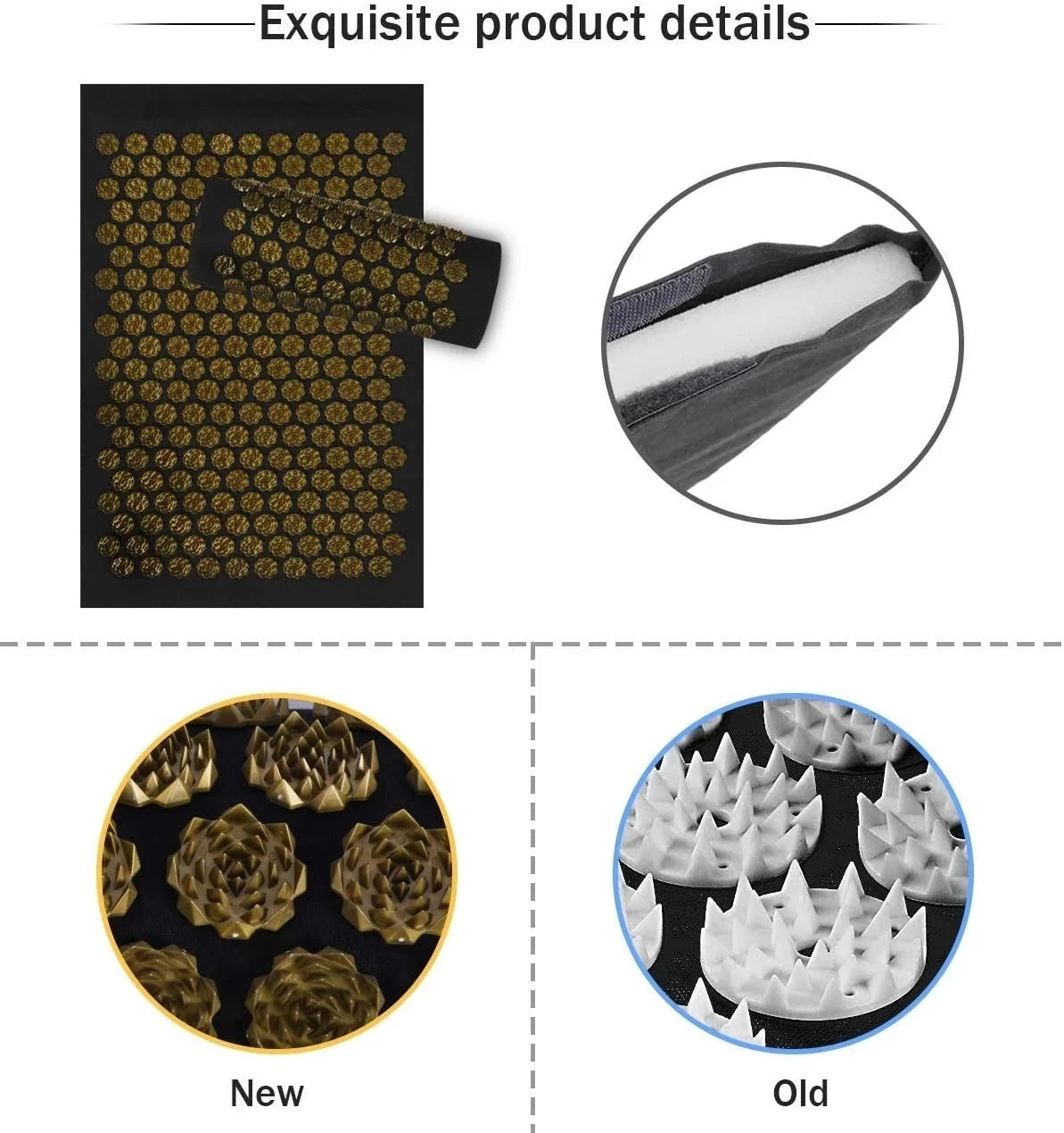 Zora acupressure massage mat and pillow set with textured surface for relaxing pressure point massage therapy.