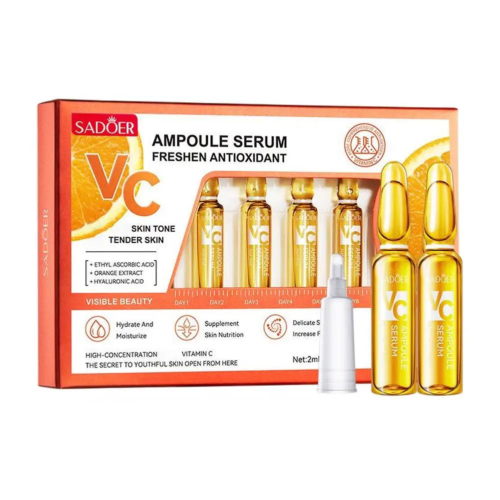 Zora hyaluronic acid ampoule serum vials for deep facial hydration, skincare serum with hydrating and moisturizing properties.