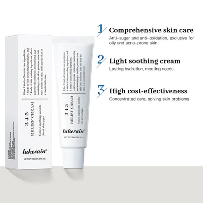 Zora 345 Soothing Moisturizer in a sleek jar, featuring a creamy texture ideal for hydrating and calming skin.