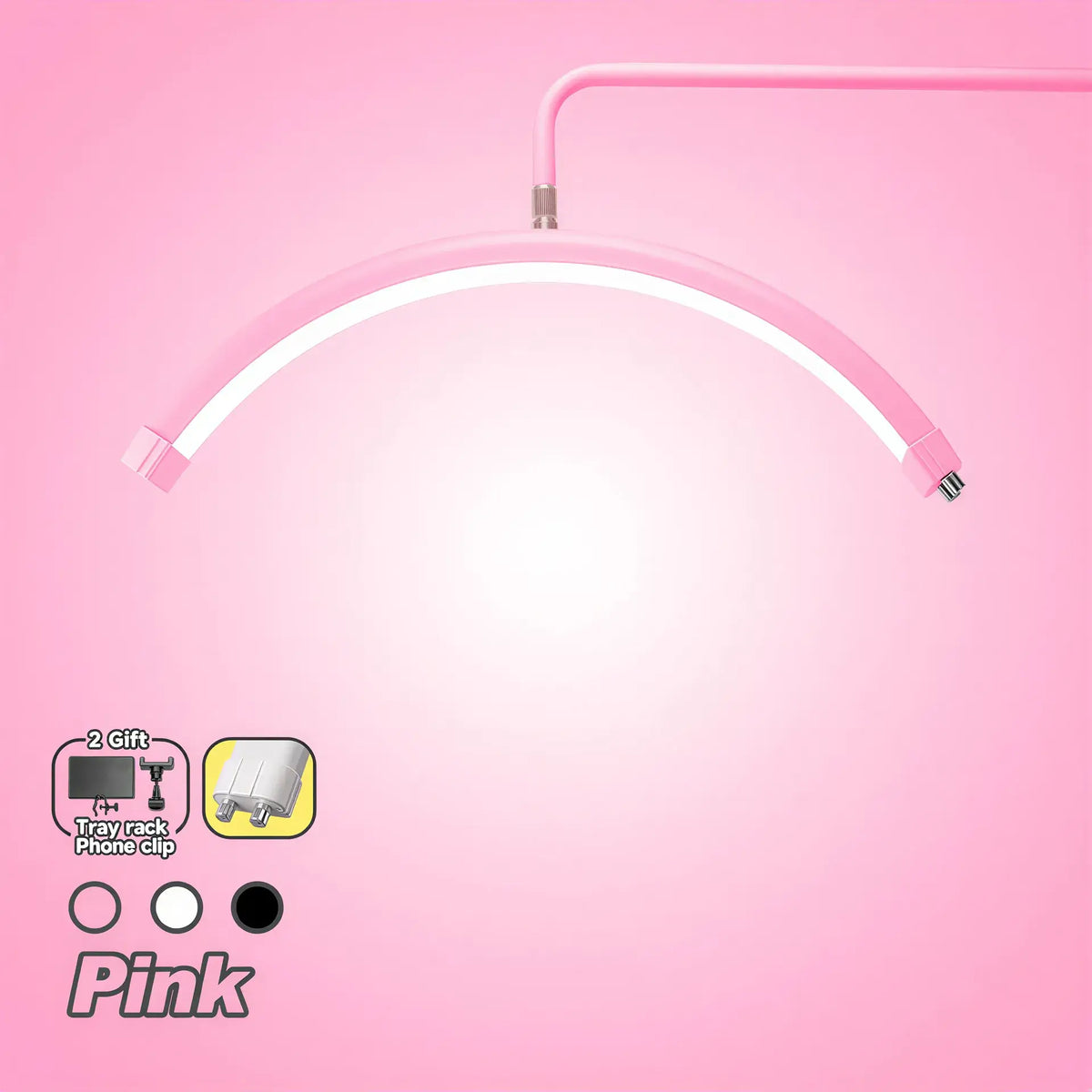 Zora Professional LED Beauty Work Light with adjustable arm and bright illumination for salon beauty treatments.