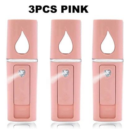 Zora Nano Facial Steamer and Humidifying Sprayer in sleek design, demonstrating misting function for skincare and hydration.
