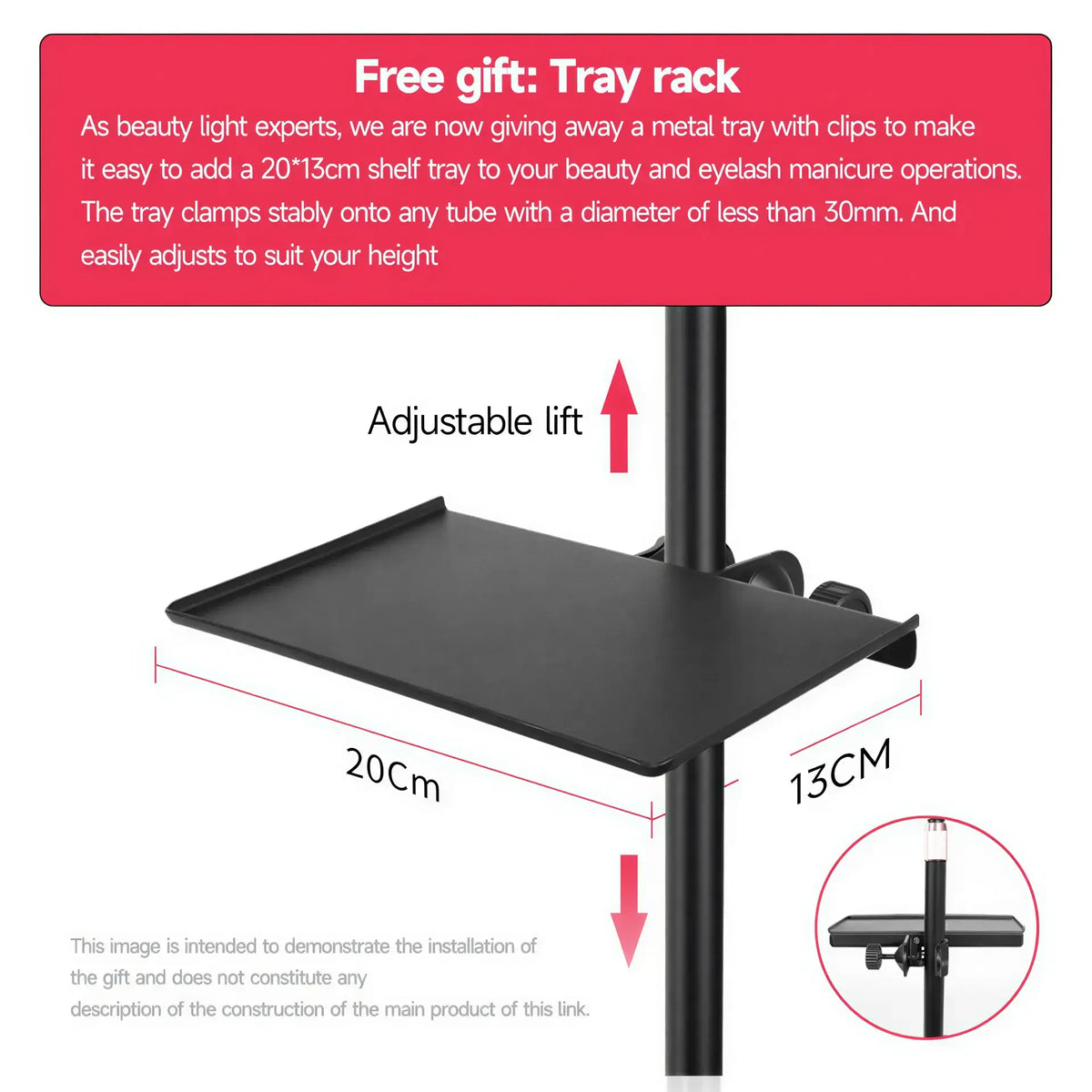 Zora Professional LED Beauty Work Light for salons, featuring adjustable brightness and sleek design for precise beauty treatments.