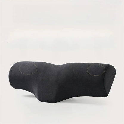 Zora Contour Memory Foam Pillow showing ergonomic shape and soft fabric cover for comfortable neck support.