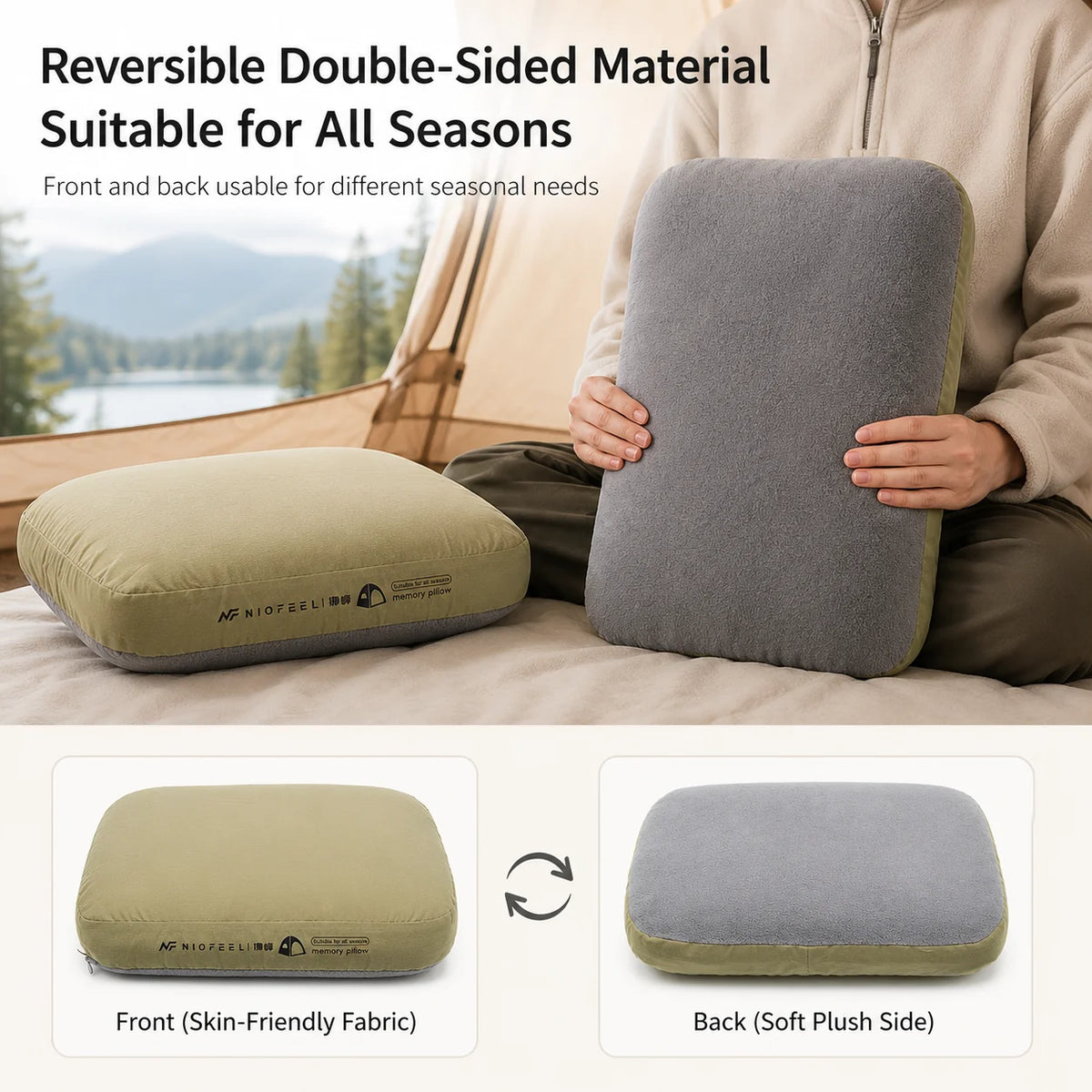 Zora portable memory foam travel neck pillow with ergonomic design, ideal for comfortable support during journeys.