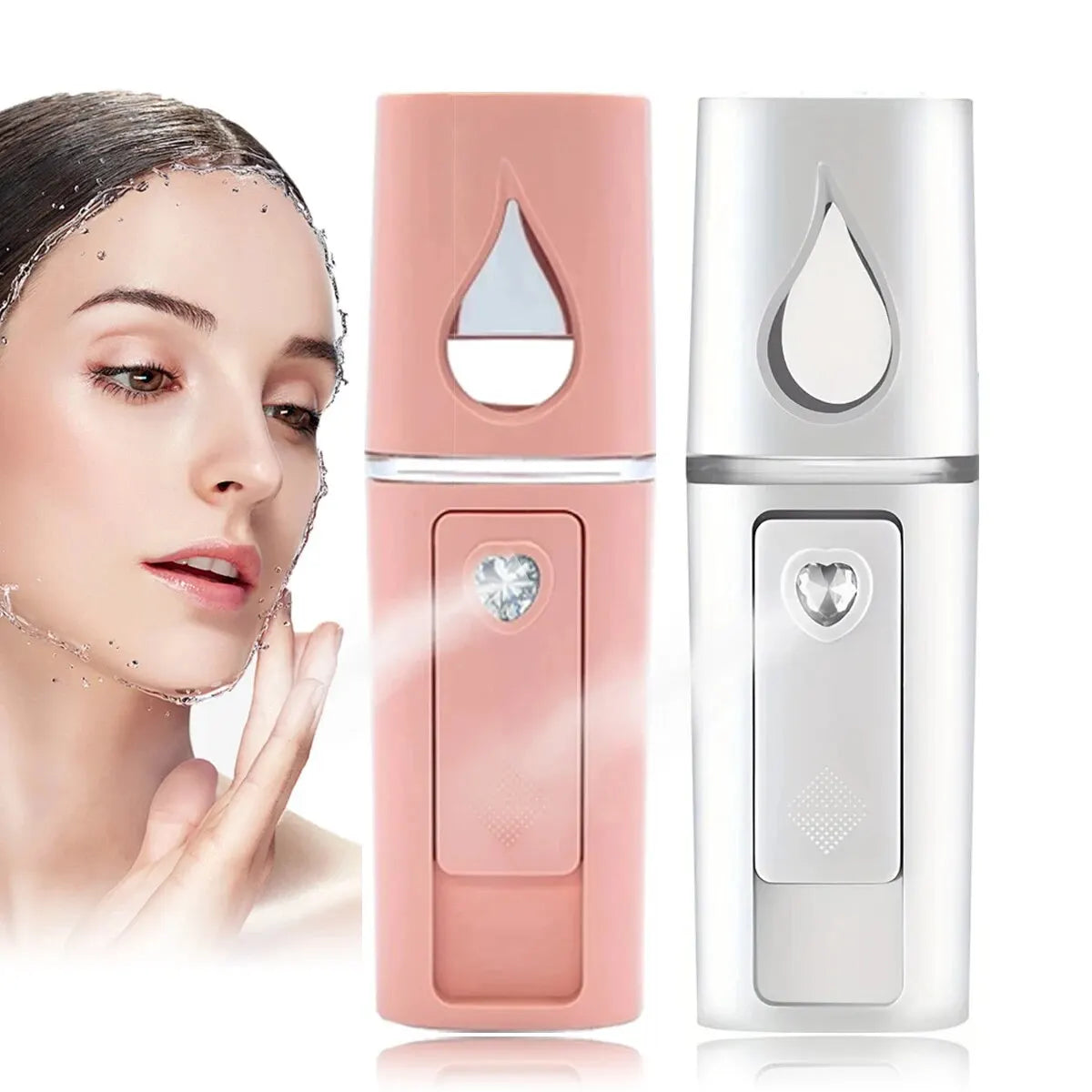 Zora Nano Facial Steamer and Humidifying Sprayer, compact beauty device for facial hydration and skin refreshment.