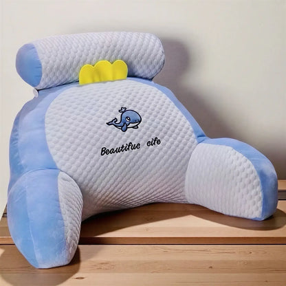 Zora adjustable reading backrest pillow with supportive cushion and fabric cover, designed for comfortable sitting and reading.