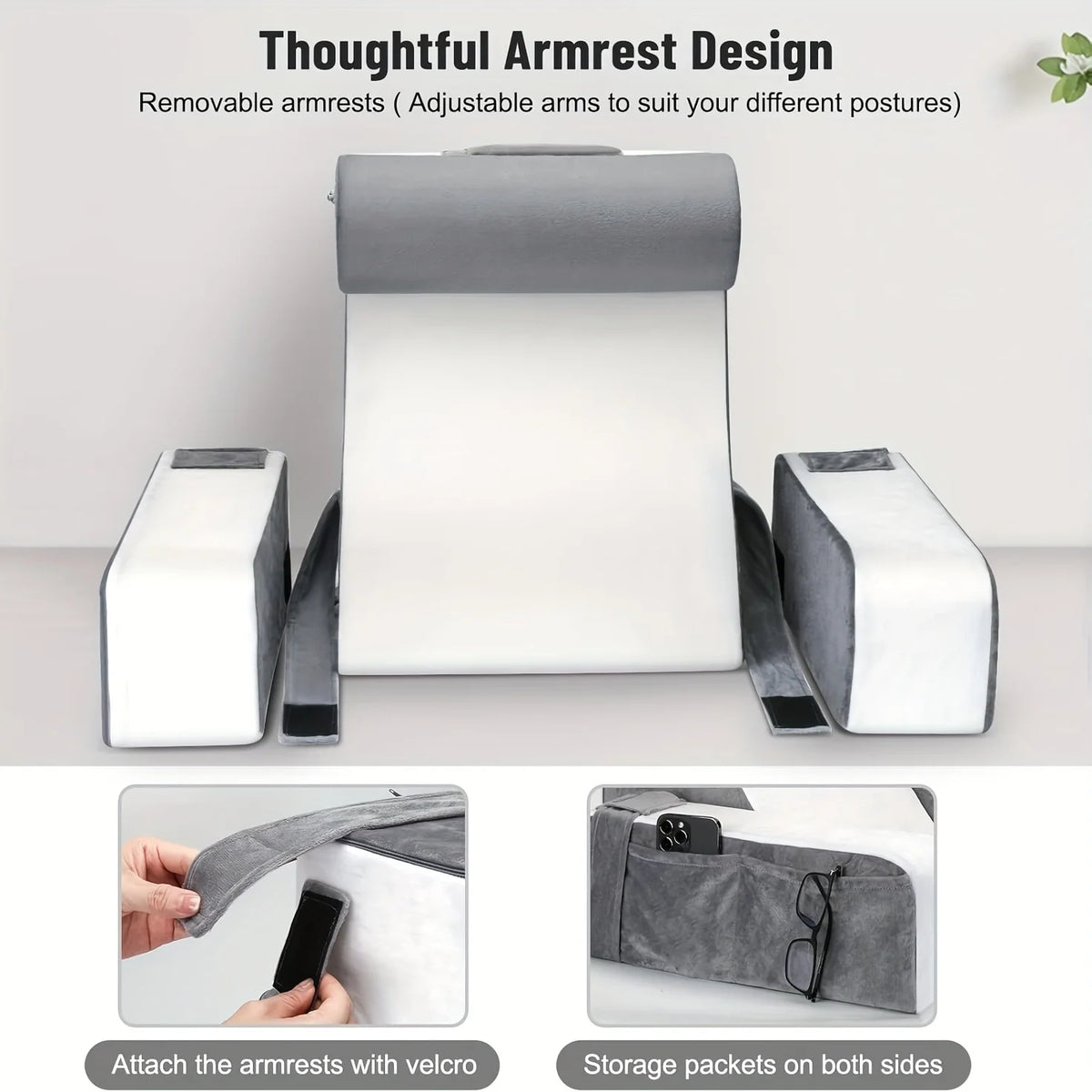Zora memory foam backrest pillow for reading and TV, providing comfortable support for sitting and relaxing.