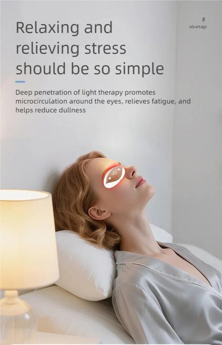 Zora 3-in-1 Lip and Eye Care Facial Massager with sleek design, used for soothing and rejuvenating skin around lips and eyes.