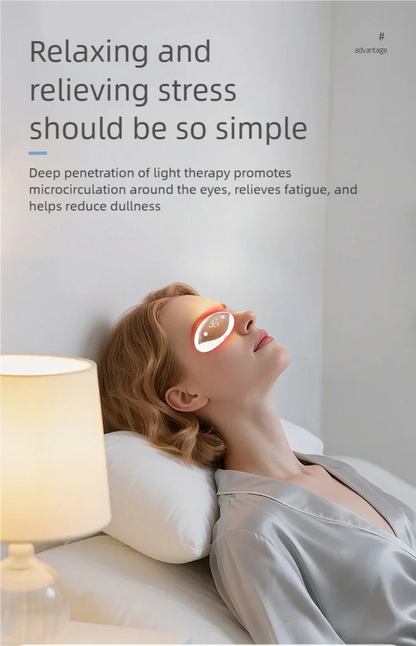 Zora 3-in-1 Lip and Eye Care Facial Massager with sleek design, used for soothing and rejuvenating skin around lips and eyes.