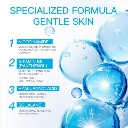 Zora B5 Comfort Face Cream with panthenol, a moisturizer in a white jar showing the cream inside and label.