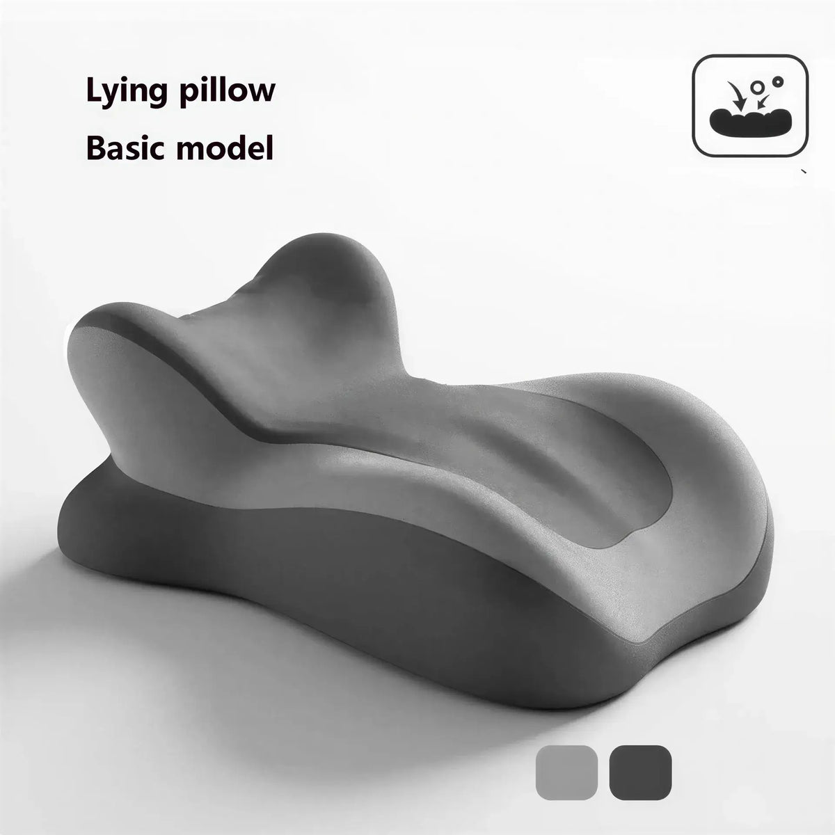 Zora ergonomic memory foam wedge pillow with supportive incline for sleeping or reading, showcasing its smooth, neutral-colored fabric surface.