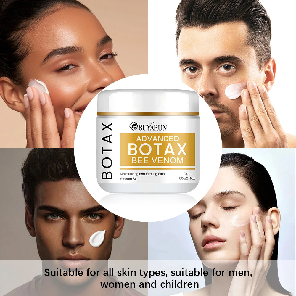 Zora SUYARUN Collagen + Hyaluronic Acid face cream jar with skincare product packaging and a smooth cream texture visible.