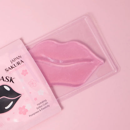 Zora LAIKOU Sakura Lip Mask for moisturizing lip care, showing the jar with pink sakura flower design and product label.
