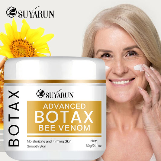 Zora SUYARUN Collagen and Hyaluronic Acid face cream in a white jar, skincare product for hydration and skin firming.