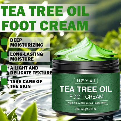 Zora Tea Oil Hand and Foot Cream for daily moisture care, showing the cream tube with tea oil ingredients and smooth application on skin.