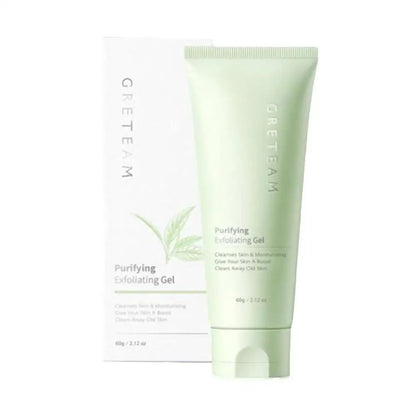 Zora Gentle Face Exfoliating Gel in a white tube with a flip cap, designed for skincare and facial cleansing.