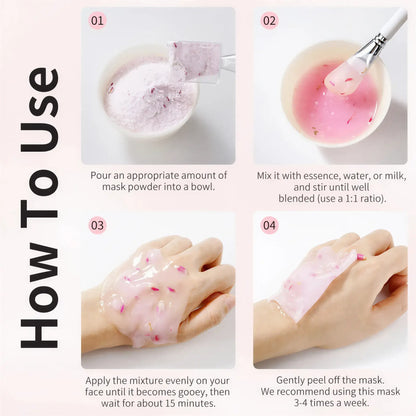 Zora Jelly Face Mask Powder in a jar, natural skincare product for face masks, with a smooth, jelly-like texture visible in the image.