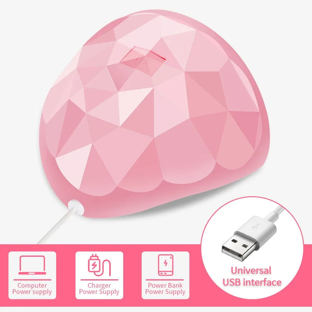 Zora LED Gel Nail Curing Lamp for efficient nail drying and gel curing, compact nail care device with multiple LED lights.